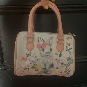 Adorable bunny and butterfly handbag